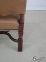 29025: Large Oversized Walnut Finish Throne Chair