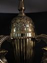 LF44463EC: Pair of Brass Lamps w. Rams Heads with 