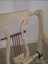 L20296: White Painted Shabby Chic Finish Lyre Back