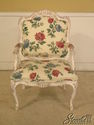 40437EC: Pair Floral Upholstery Open Arm French St