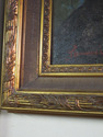 F10593E: Framed Oil Painting on Canvas Three Lions