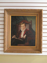 F21358E: Framed Oil On Canvas ~ Sitting Boy With B
