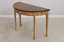 28431EC: Adam Gold Gilted Satinwood Inlaid Demilun