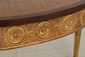 28431EC: Adam Gold Gilted Satinwood Inlaid Demilun