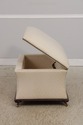 38683EC: Large White Upholstered  Flip Top Ottoman