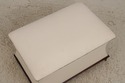 38683EC: Large White Upholstered  Flip Top Ottoman