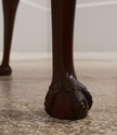 39333E:  Carved Mahogany Claw Foot Side Chair