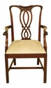 41062: Chippendale Carved Back Occasional Arm Chai