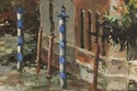 F41734: W.JOHANNELE Large Venice Canal Oil Paintin
