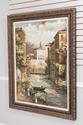 F41734: W.JOHANNELE Large Venice Canal Oil Paintin