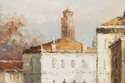 F41734: W.JOHANNELE Large Venice Canal Oil Paintin