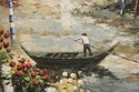 F41734: W.JOHANNELE Large Venice Canal Oil Paintin