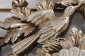 F41758: French Style Silver Finish Bird & Foliage 
