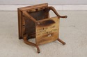 42338: Pair French Style Walnut Hoof Foot Lamp Tab