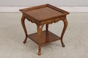 42338: Pair French Style Walnut Hoof Foot Lamp Tab