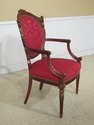 L49991: French Louis XV Style Carved Mahogany Arm 