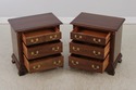 L65753: Pair Of STICKLEY Cherry 3 Drawer Nightstan