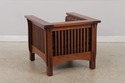 69837: Mission Style Solid Mahogany Cube Arm Chair