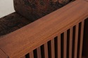 69837: Mission Style Solid Mahogany Cube Arm Chair