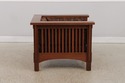 69837: Mission Style Solid Mahogany Cube Arm Chair