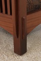 69837: Mission Style Solid Mahogany Cube Arm Chair
