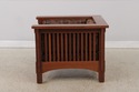 69837: Mission Style Solid Mahogany Cube Arm Chair