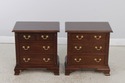 L70632: Pair Of STICKLEY Cherry 3 Drawer Nightstan