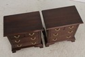 L70632: Pair Of STICKLEY Cherry 3 Drawer Nightstan