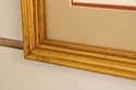 F71645: Pair Vintage Framed & Matted tall Clipper 