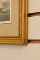 F71645: Pair Vintage Framed & Matted tall Clipper 