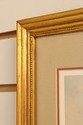 F71645: Pair Vintage Framed & Matted tall Clipper 