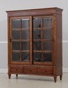 71789: ETHAN ALLEN Sliding Door Bookcase Cabinet