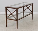 71799: Paint Decorated Glass Top Console Sofa Tabl