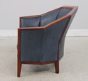 71868: STICKLEY Cherry Blue Leather Club Chair
