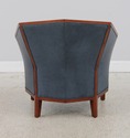 71868: STICKLEY Cherry Blue Leather Club Chair