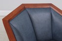 71868: STICKLEY Cherry Blue Leather Club Chair