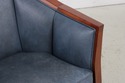 71868: STICKLEY Cherry Blue Leather Club Chair