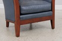 71868: STICKLEY Cherry Blue Leather Club Chair