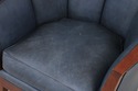 71868: STICKLEY Cherry Blue Leather Club Chair