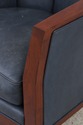 71868: STICKLEY Cherry Blue Leather Club Chair