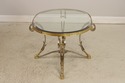 F71899: LABARGE Regency Brass & Steel Glass Top Co