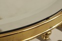 F71899: LABARGE Regency Brass & Steel Glass Top Co