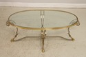 F71899: LABARGE Regency Brass & Steel Glass Top Co
