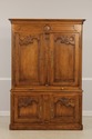 71904: BAKER Oak French Country Armoire Bar Cabine