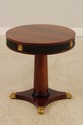 L71927: Pair French Empire Style Round Mahogany La