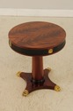 L71927: Pair French Empire Style Round Mahogany La