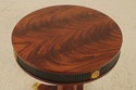 L71927: Pair French Empire Style Round Mahogany La