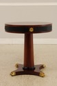 L71927: Pair French Empire Style Round Mahogany La