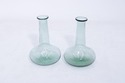 F71953: Antique Pair Of Hand Blown Glass Bottle Va