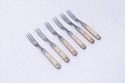 F71955: Set Of Bone Handle Knives & Forks By J. RU